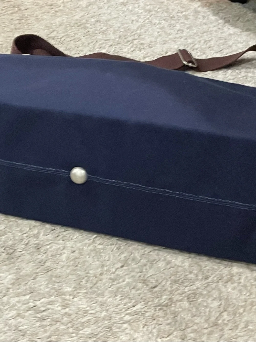 Line of Trade Leather-Trim Navy Weekender MENS Canvas Carry on travel  Bag